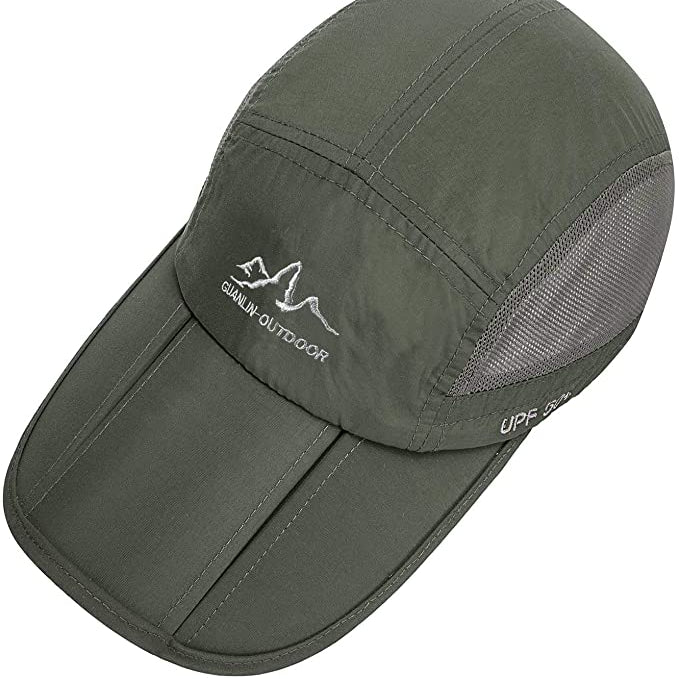 All Weather Hat - UV Protection, Waterproof, Collapsible - Omega Walk - CAP1-Army green