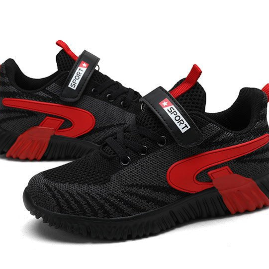 Dynamo - Fly Knit Kids' Sneakers - Omega Walk - Kid Shoes 28 Red29