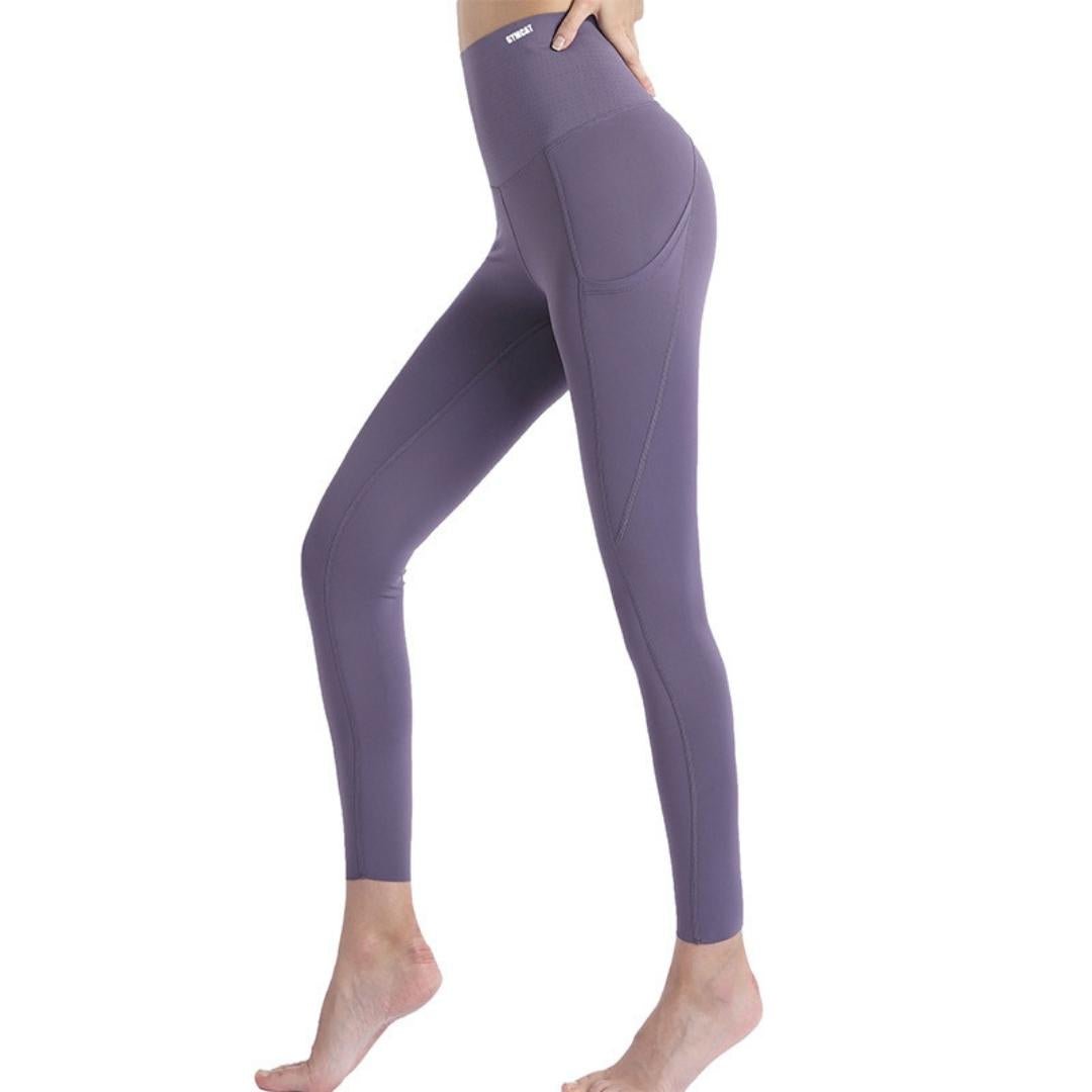 Bunny Soft Breathable Leggings with Pockets - Omega Walk - XY-S5-Purple-S
