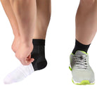 Compression Foot Sleeves - Open Toe Socks for Plantar Fasciitis and Arch Pain - Omega Walk - Angel S black