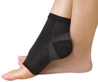 Compression Foot Sleeves - Open Toe Socks for Plantar Fasciitis and Arch Pain - Omega Walk - Angel S black