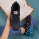 Stylish Lightweight Sneakers for women - Omega Walk - M162 - PURPLE - 35