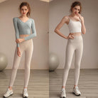 Supreme Fit 3-piece Activewear Set for Women - Omega Walk - YG-LSM011-Light-Blue-White-Gray-S