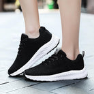 Women's Ultralight Walking and Running Shoes - Omega Walk - M190-Black-35