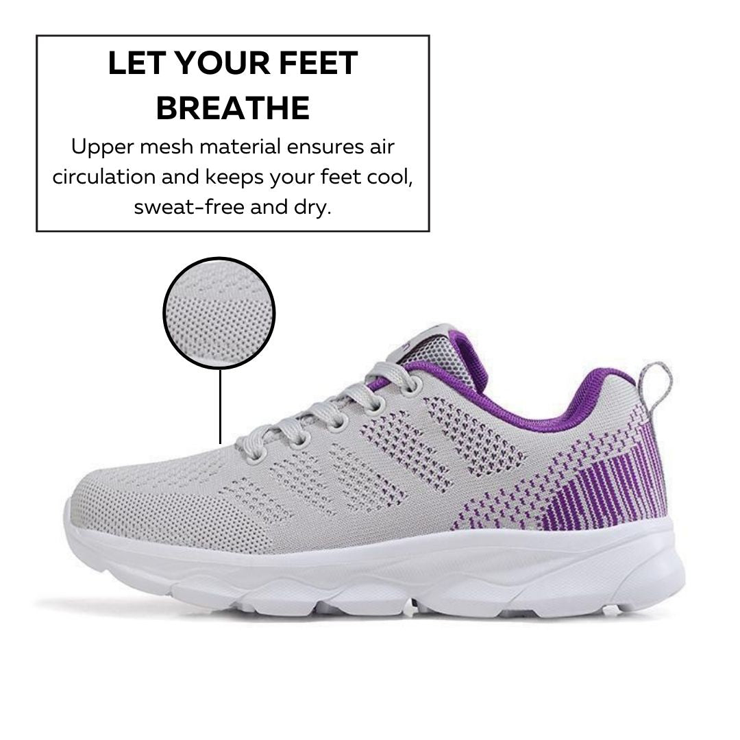 Women's Ultralight Walking and Running Shoes - Omega Walk - M190-Purple-35